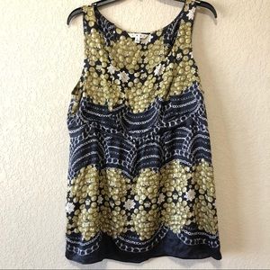 CAbi Pearly Fitted Sleeveless Tunic 100% Silk Sz L